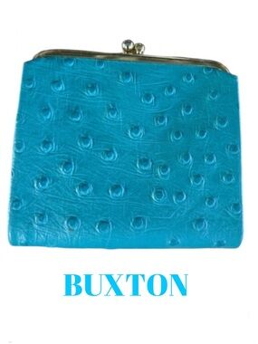 Vintage BUXTON Teal Leather Wallet
